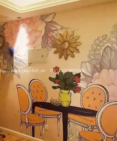 世茂御龍灣樣板間彩繪