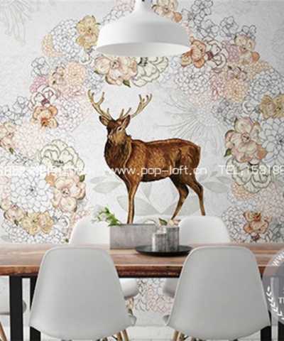 美式風格背景墻-那些關于鹿的故事