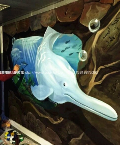 青島墻繪-涪陵白鶴梁主題3D畫