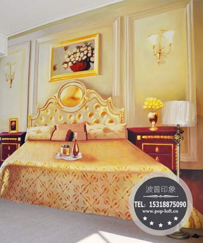 青島星凱國際歐式樣板間彩繪