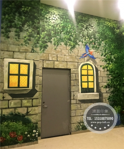 青島田瑞科技生態館彩繪壁畫