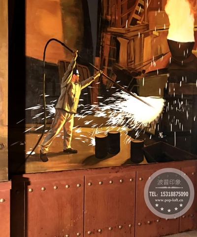 膠州青山座烤肉彩繪